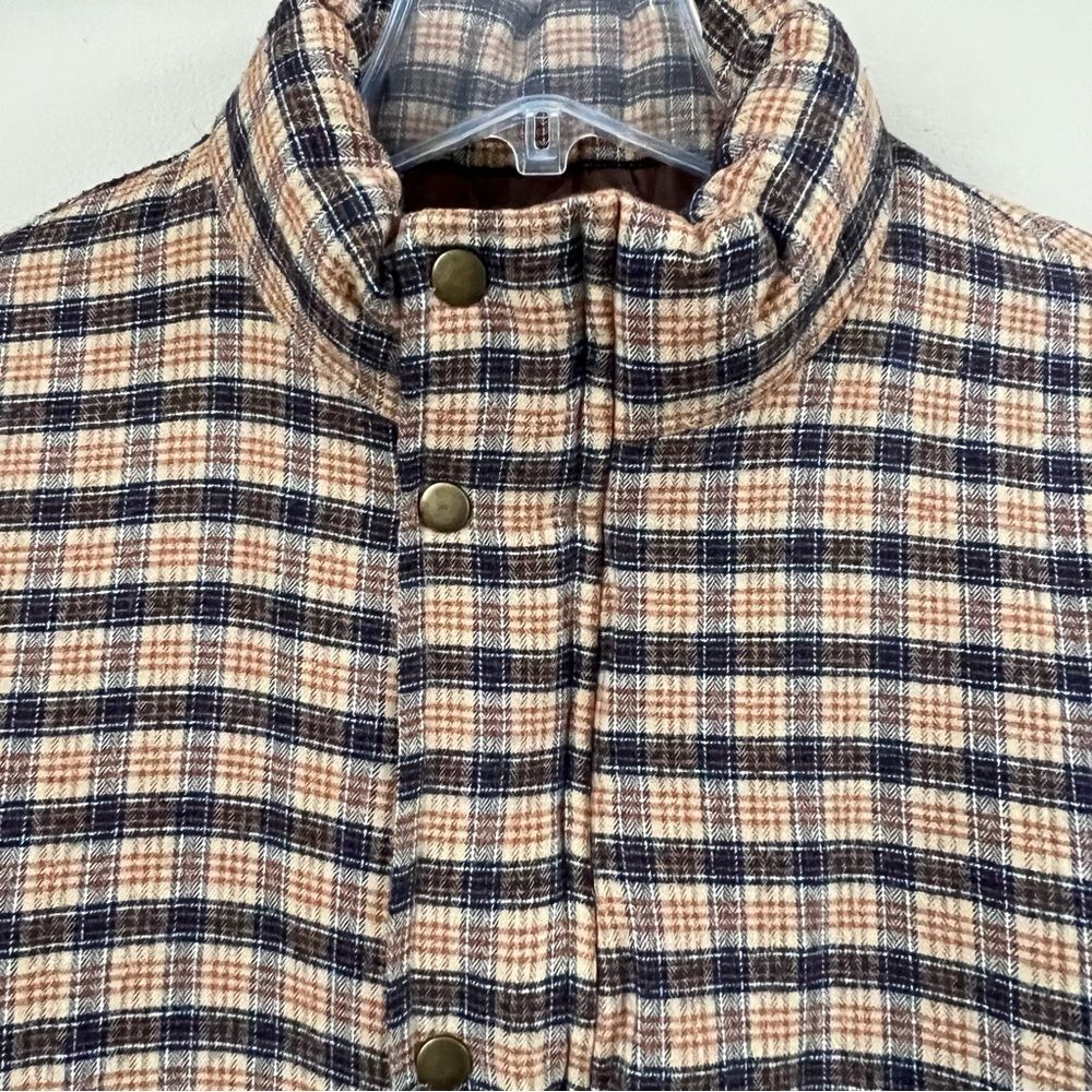 Shein Flannel Quilted Plaid Puffer Cropped  Women's Shacket Jacket Coat Size M - Picture 3 of 16